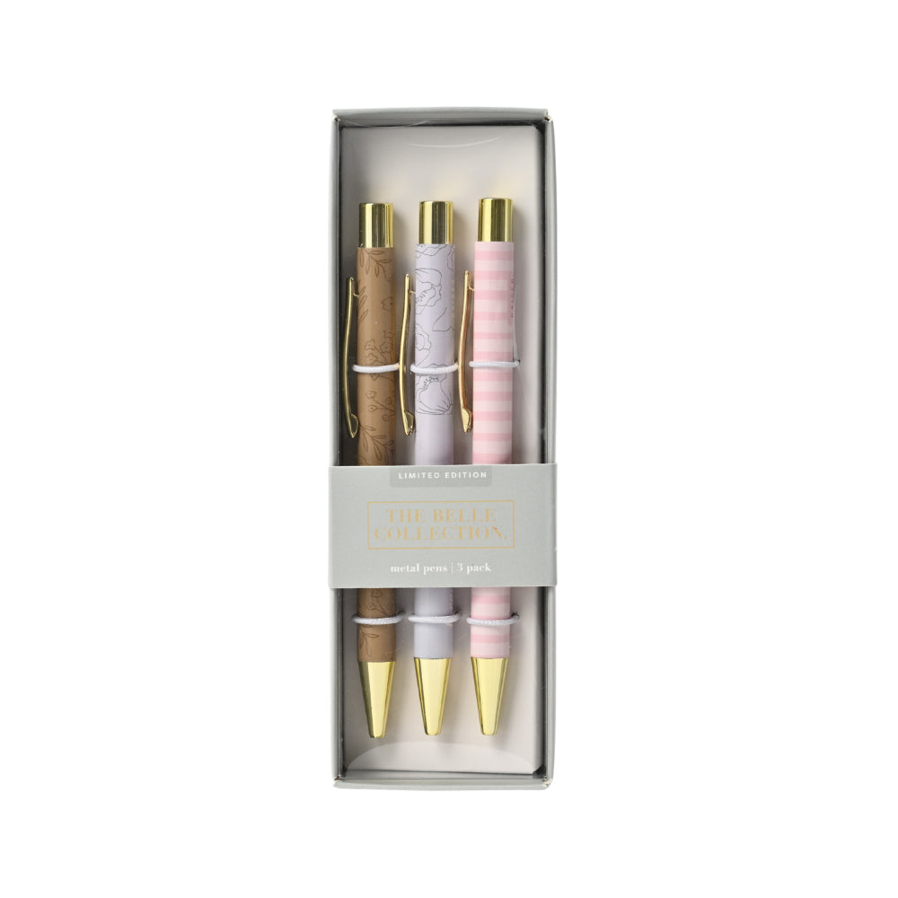 Belle Collection Metal Pens 3pk - GRATEFUL